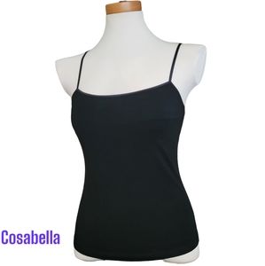 Cosabella Cami Camisole Top Black Medium Built In Bra.